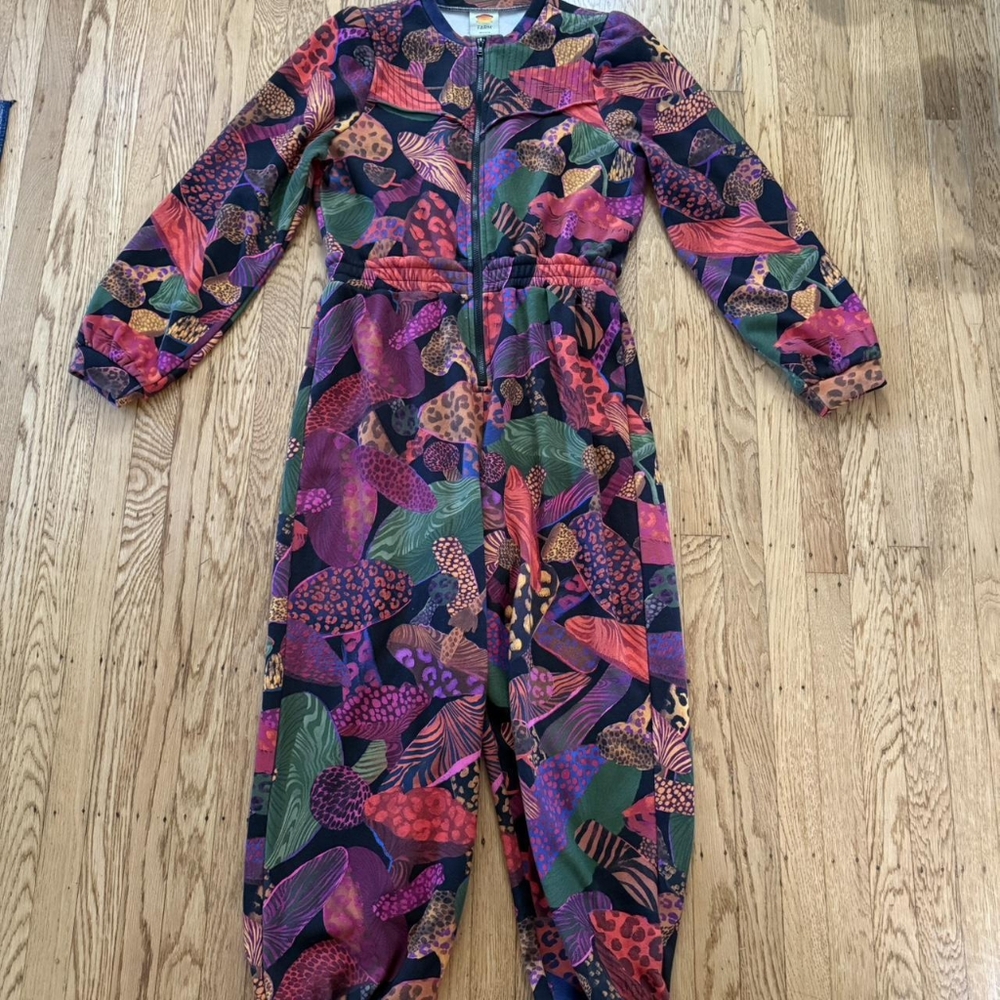Farm Rio Mushroom Print Jumpsuit Size Large